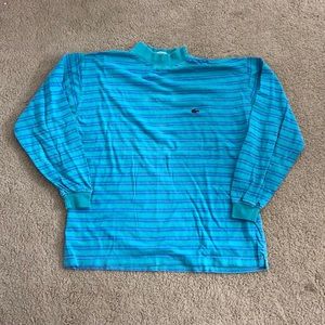 Vintage Green and blue Lacoste long sleeve tee
